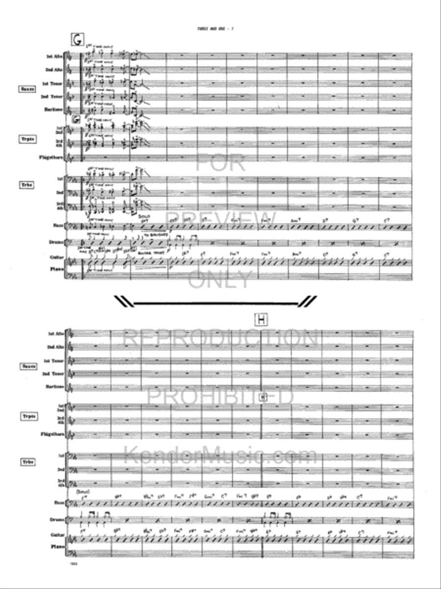 Three And One Jazz Ensemble scores gallery preview page 8