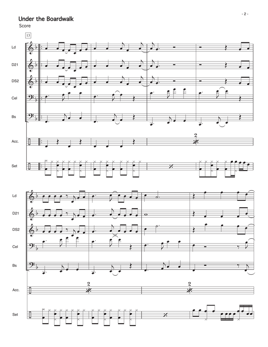 Under The Boardwalk Steel Drum Band scores gallery preview page 2