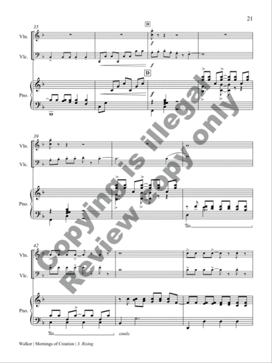 Mornings of Creation Piano Trio scores gallery preview page 33