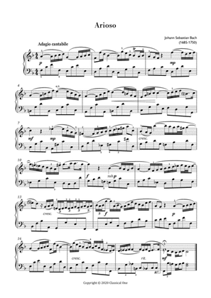 Bach, J.S. - Arioso (Easy piano arrangement)
