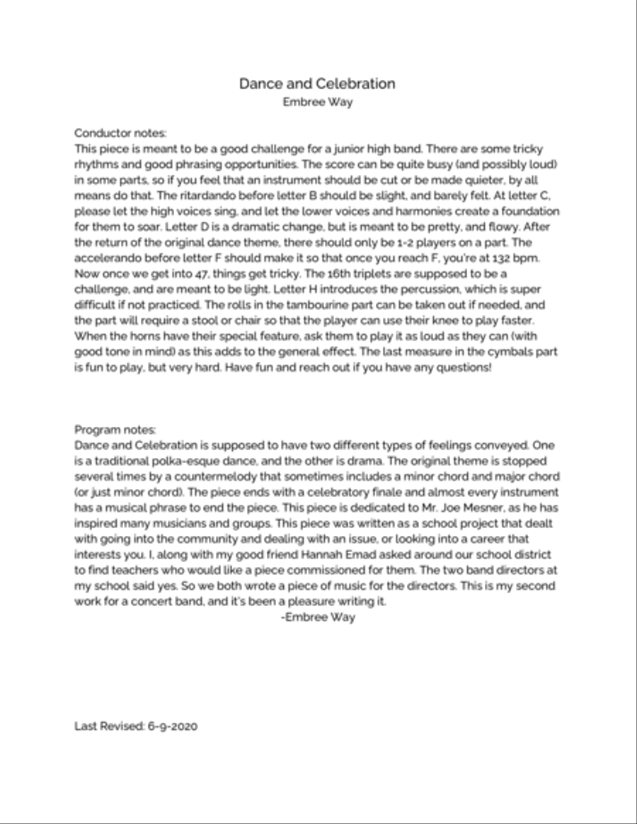 Dance and Celebration Concert Band scores gallery preview page 3