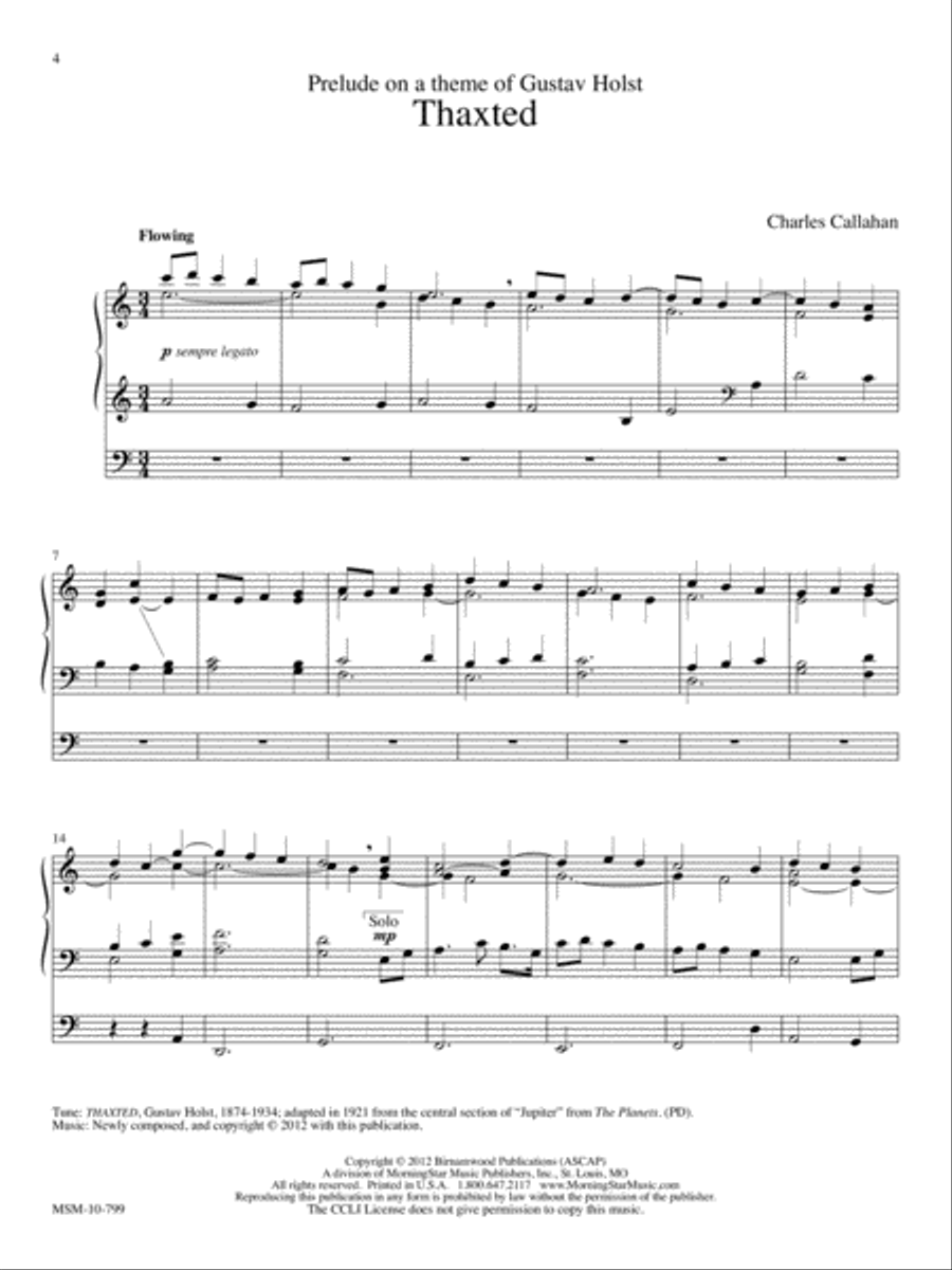 O God Beyond All Praising: Seven Pieces for Organ on English Hymntunes Organ scores gallery preview page 3
