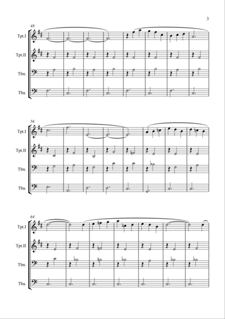 Gymnopédie No. 1 Brass Quartet scores gallery preview page 3