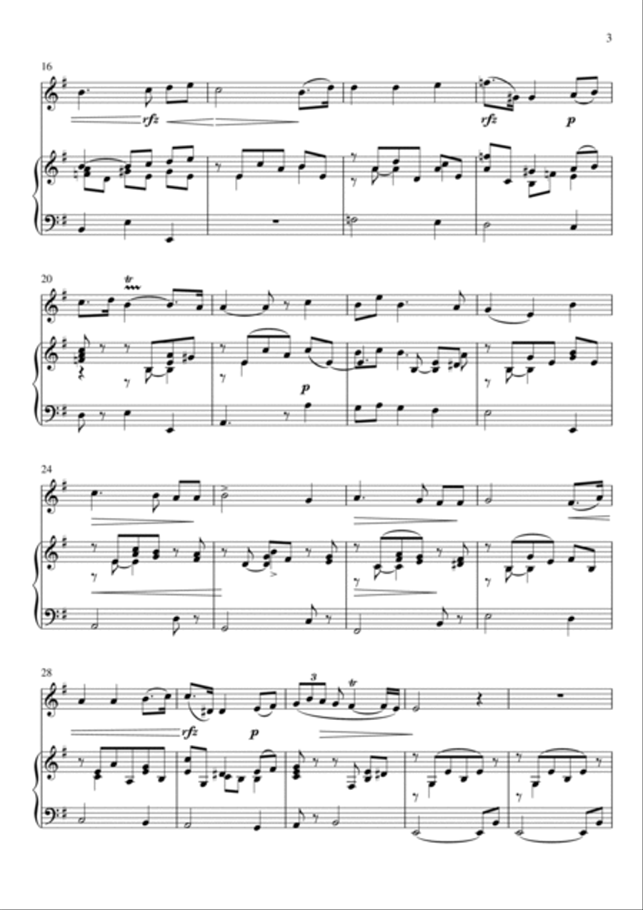 Antonio Cesti - Intorno all idol mio (Piano and Oboe) Small Ensemble scores gallery preview page 3