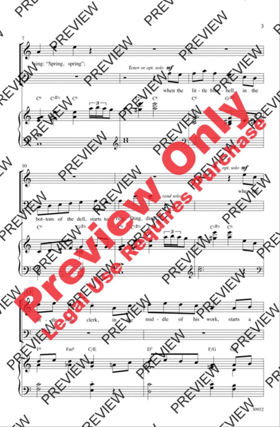 Let's Do It (Let's Fall in Love) 4-Part scores gallery preview page 3