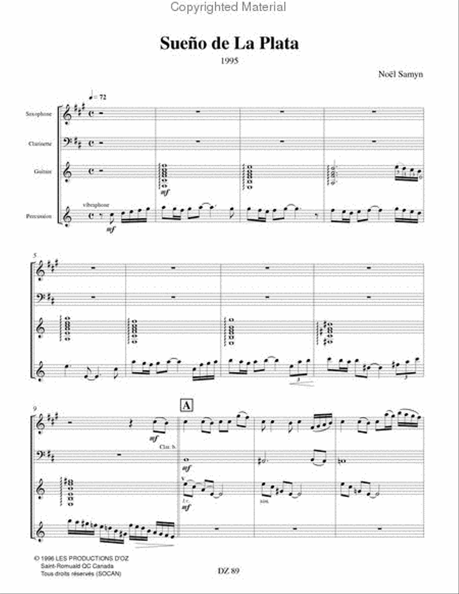 Sueño de La Plata Clarinet scores gallery preview page 2
