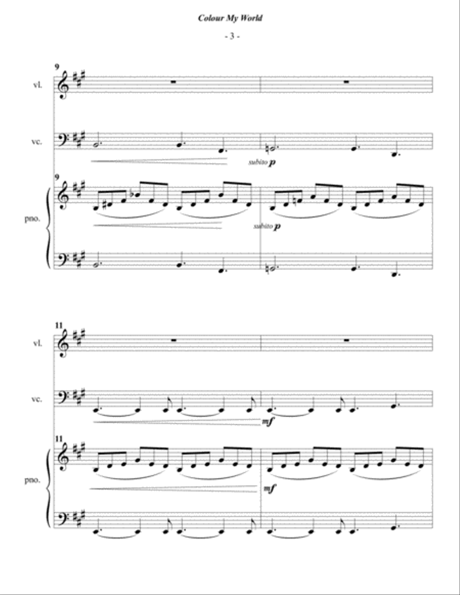 Colour My World Piano Trio scores gallery preview page 3