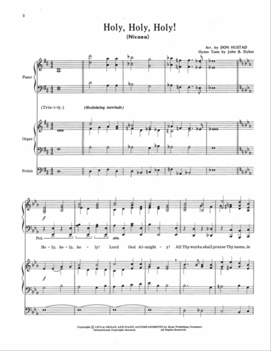 Organ-Piano Accomp. for Congregational Hymns-Digital Download Organ scores gallery preview page 4