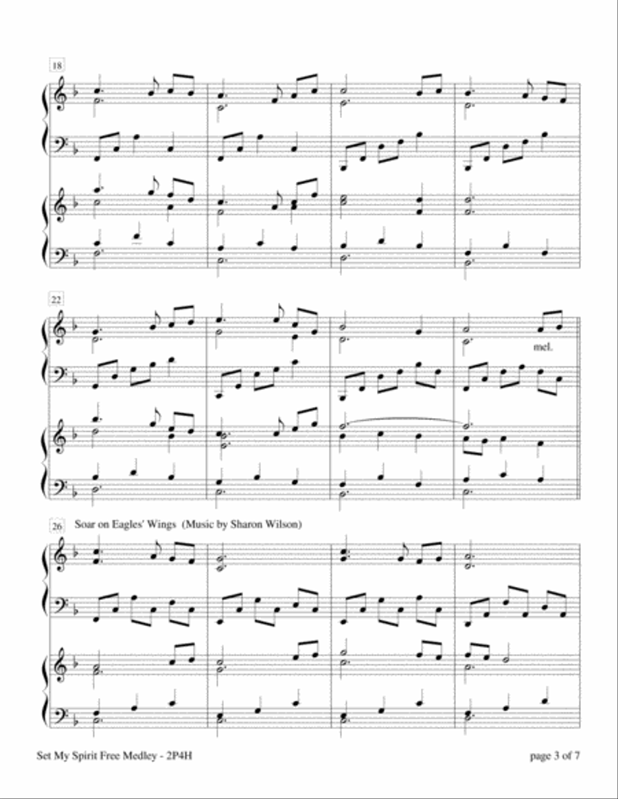 Set My Spirit Free Medley (2 Pianos, 4-Hands) 2 Pianos, 4-Hands scores gallery preview page 3