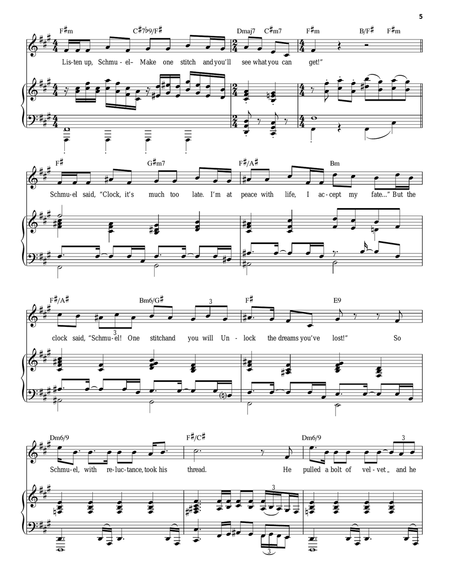 The Schmuel Song (from The Last 5 Years) Guitar scores gallery preview page 5