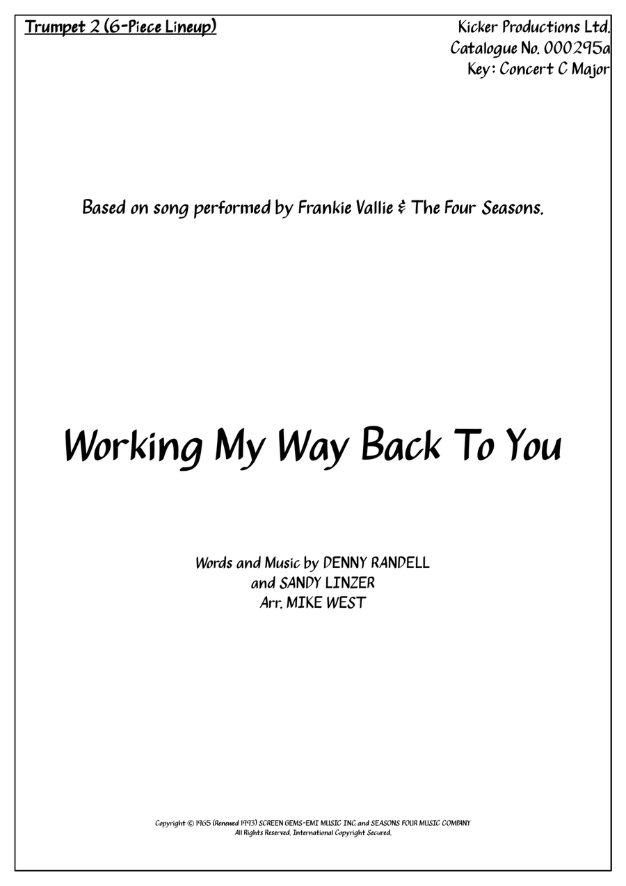 Workin' My Way Back To You Small Ensemble scores gallery preview page 4