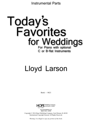 Book cover for Today's Favorites for Weddings