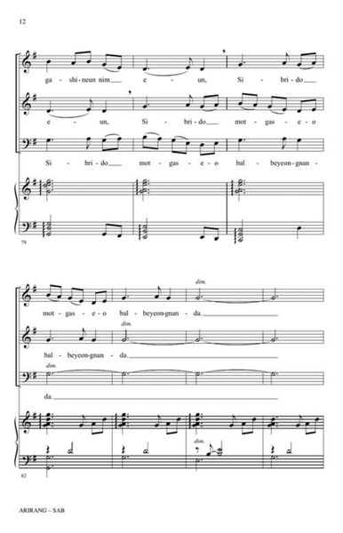 Arirang by Russell L. Robinson 3-Part - Sheet Music