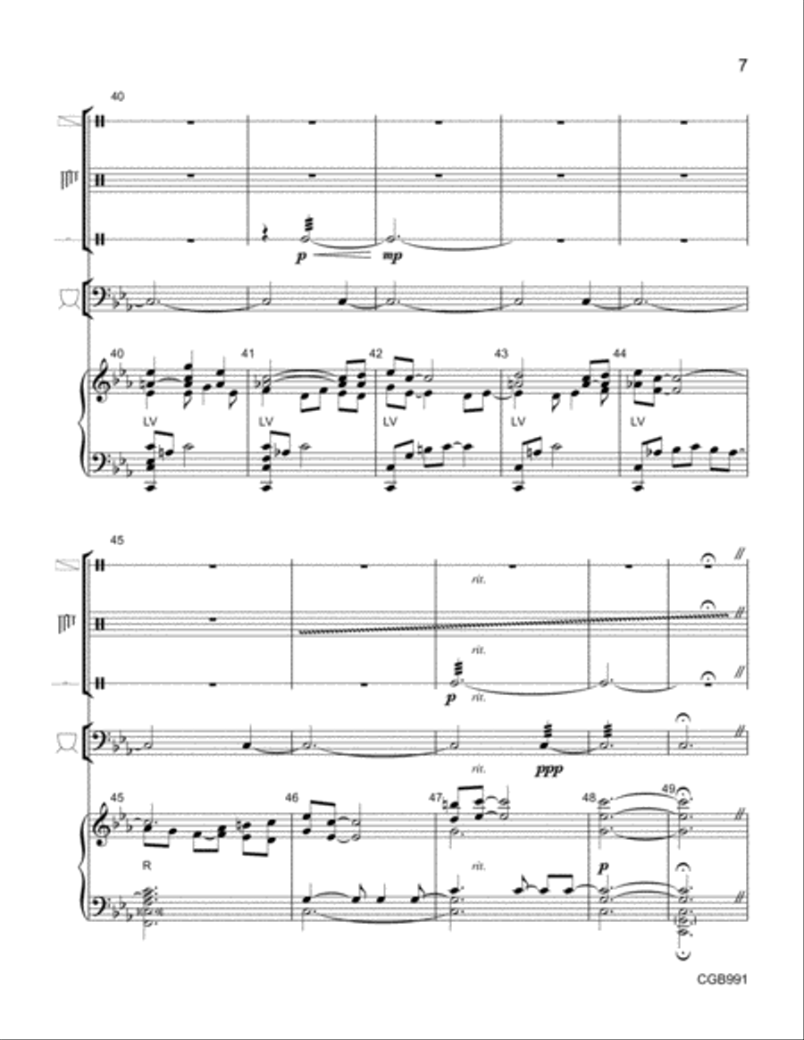 Meditation and Praise Full Score Handbell Choir scores gallery preview page 7