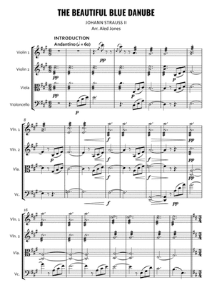 The Beautiful Blue Danube for String Quartet