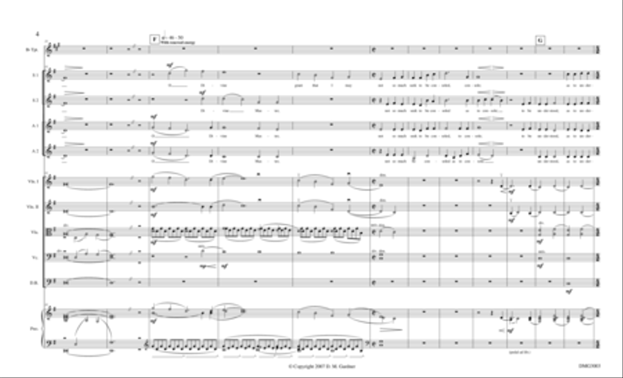 Prayer of Saint Francis (SSAA, Chamber Strings and Bb Trumpet) SSAA scores gallery preview page 6