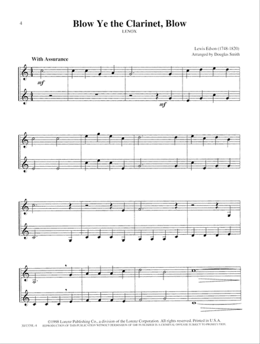 Hymns & Spirituals - Clarinet Clarinet Duet scores gallery preview page 5