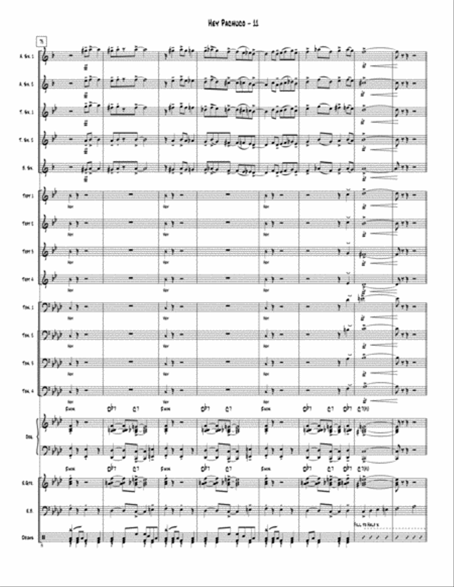 Hey Pachuco Jazz Ensemble scores gallery preview page 12