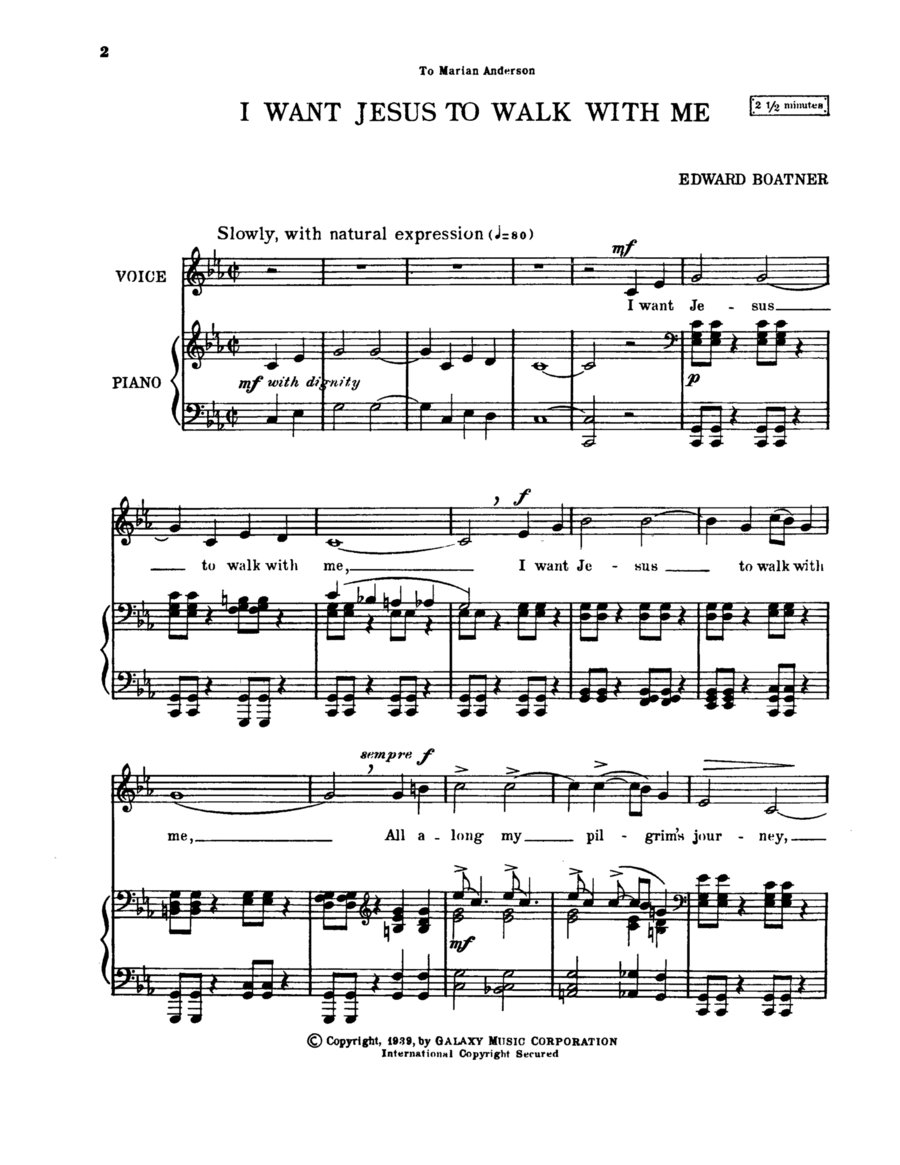 I Want Jesus to Walk with Me Low Voice scores gallery preview page 1