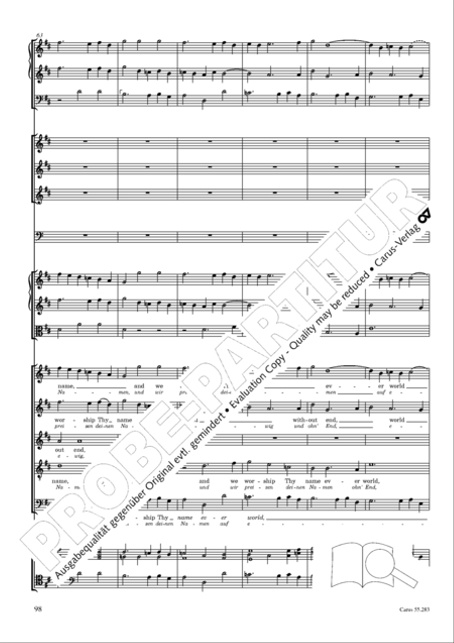 Te Deum for the Victory of Dettingen SSATB scores gallery preview page 115