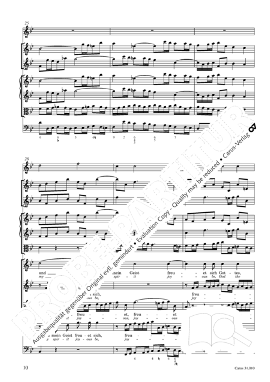 Magnify the Lord, my soul (Meine Seel erhebt den Herren) 4-Part scores gallery preview page 6
