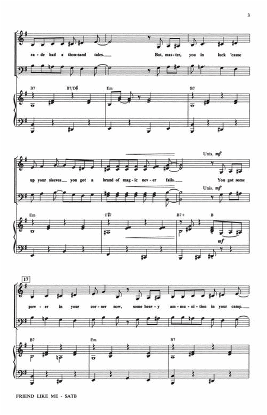 Friend Like Me 4-Part scores gallery preview page 4
