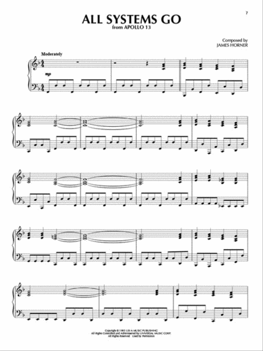 The James Horner Collection Piano, Vocal, Guitar scores gallery preview page 4