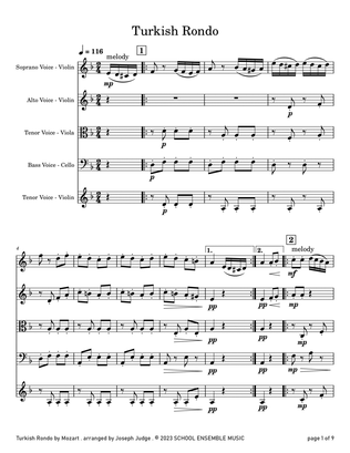 Turkish Rondo by Mozart for String Quartet in Schools