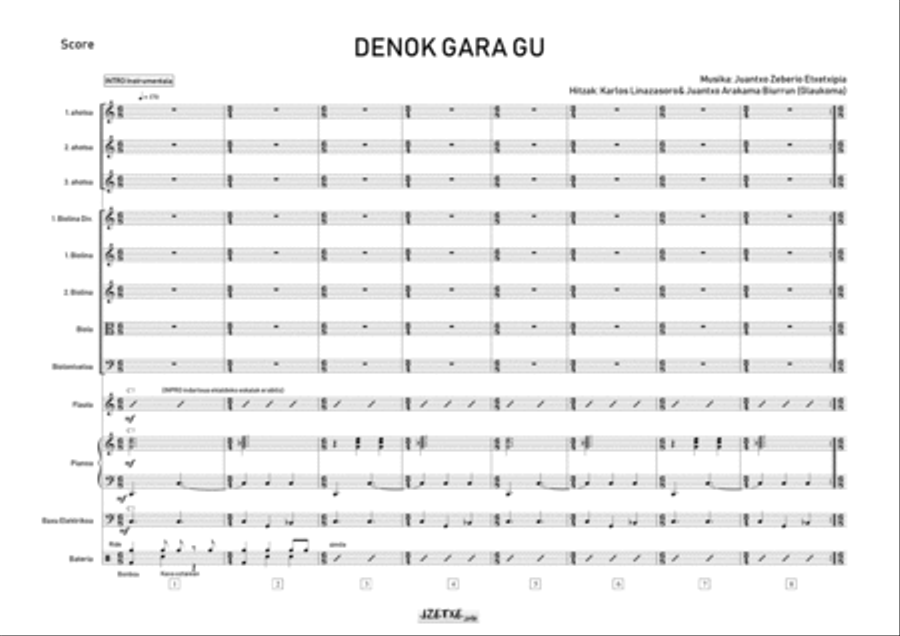 DENOK GARA GU (Score) Full Orchestra scores gallery preview page 4