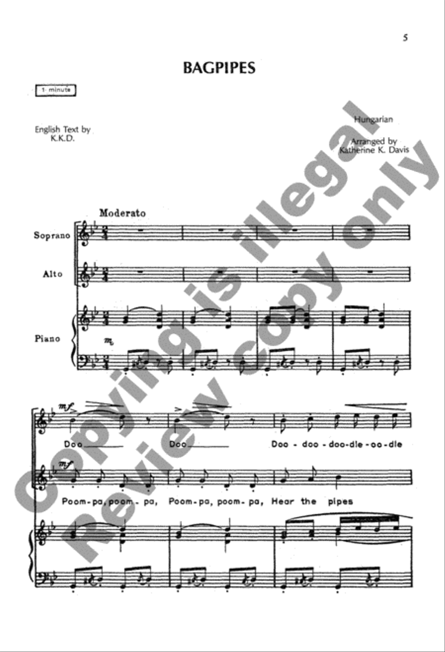 The K. K. Davis Junior Choir Book for Sacred and Festival Occasions SA scores gallery preview page 5