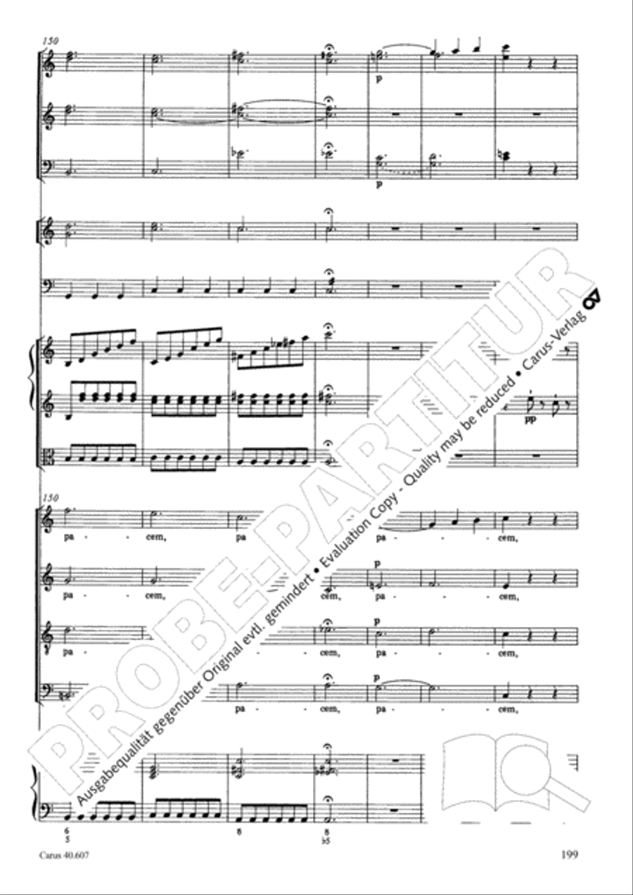 Mass in time of war (Missa in tempore belli) 4-Part scores gallery preview page 207