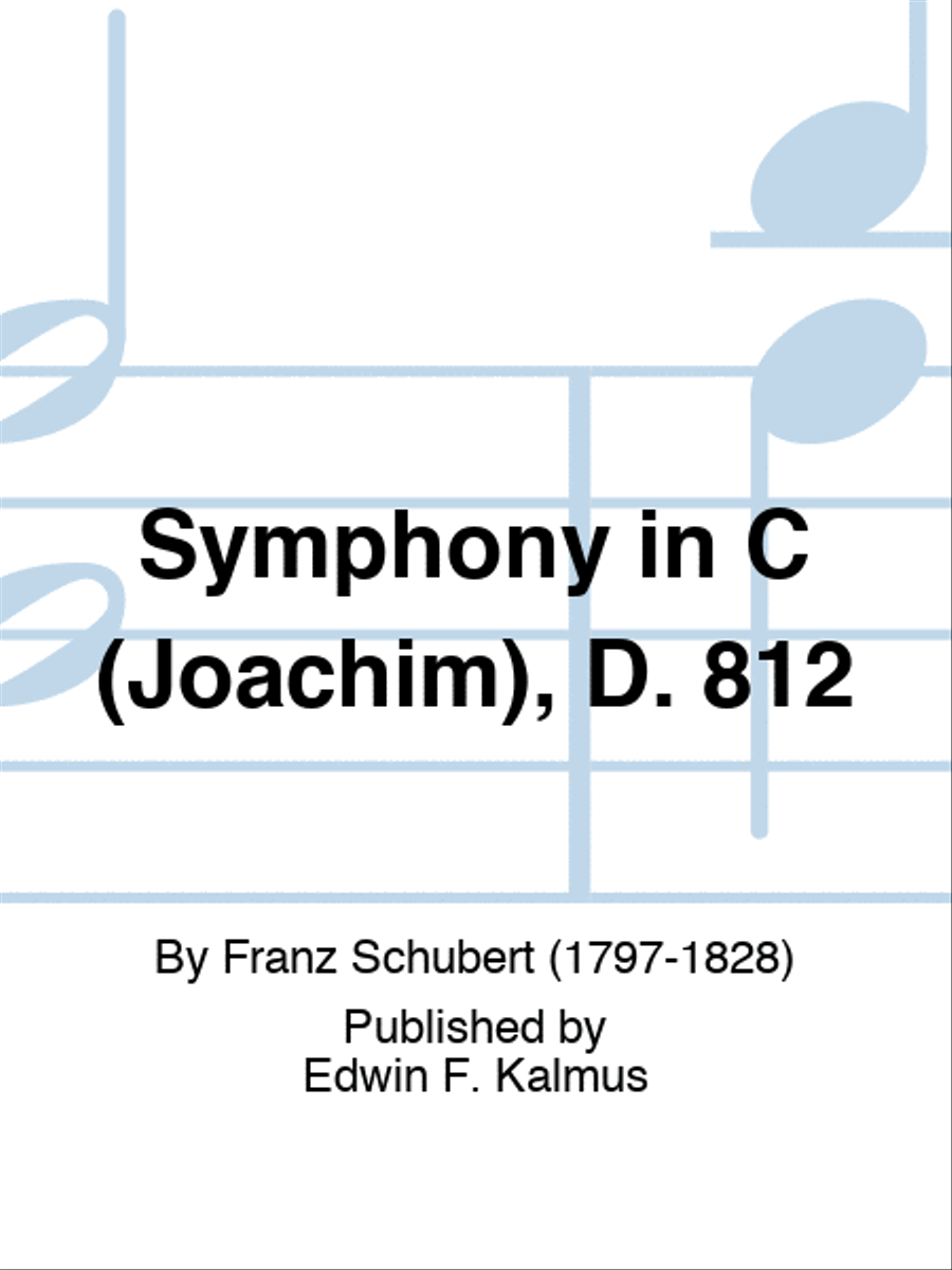 Symphony in C (Joachim), D. 812 Orchestra scores gallery preview page 1