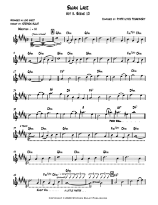 Swan Lake (Tchaikovsky) - Lead sheet (key of G#m)