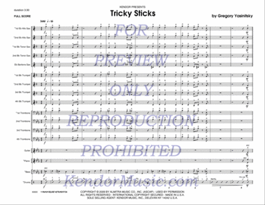 Tricky Sticks Jazz Ensemble scores gallery preview page 2