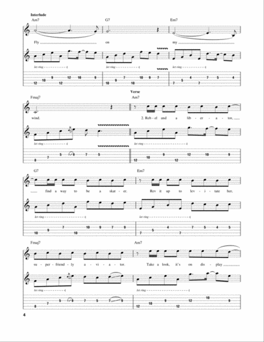 The Zephyr Song Electric Guitar scores gallery preview page 4