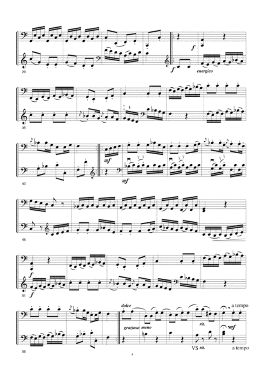 Ignatz Joseph Pleyel (1757-1831), Rondeau for double bass and cello. Transcribed and edited by Kla String Duet scores gallery preview page 4