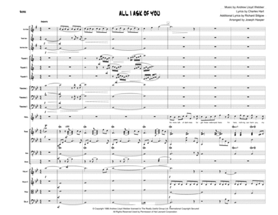 All I Ask Of You (Vocal Solo and Jazz Orchestra - score only) image number null