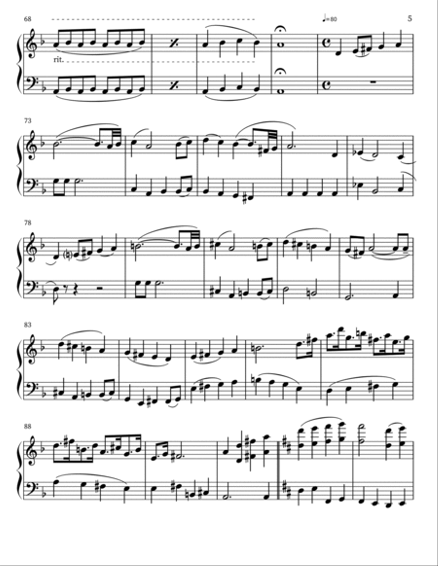 Wind Overture Piano Solo scores gallery preview page 5