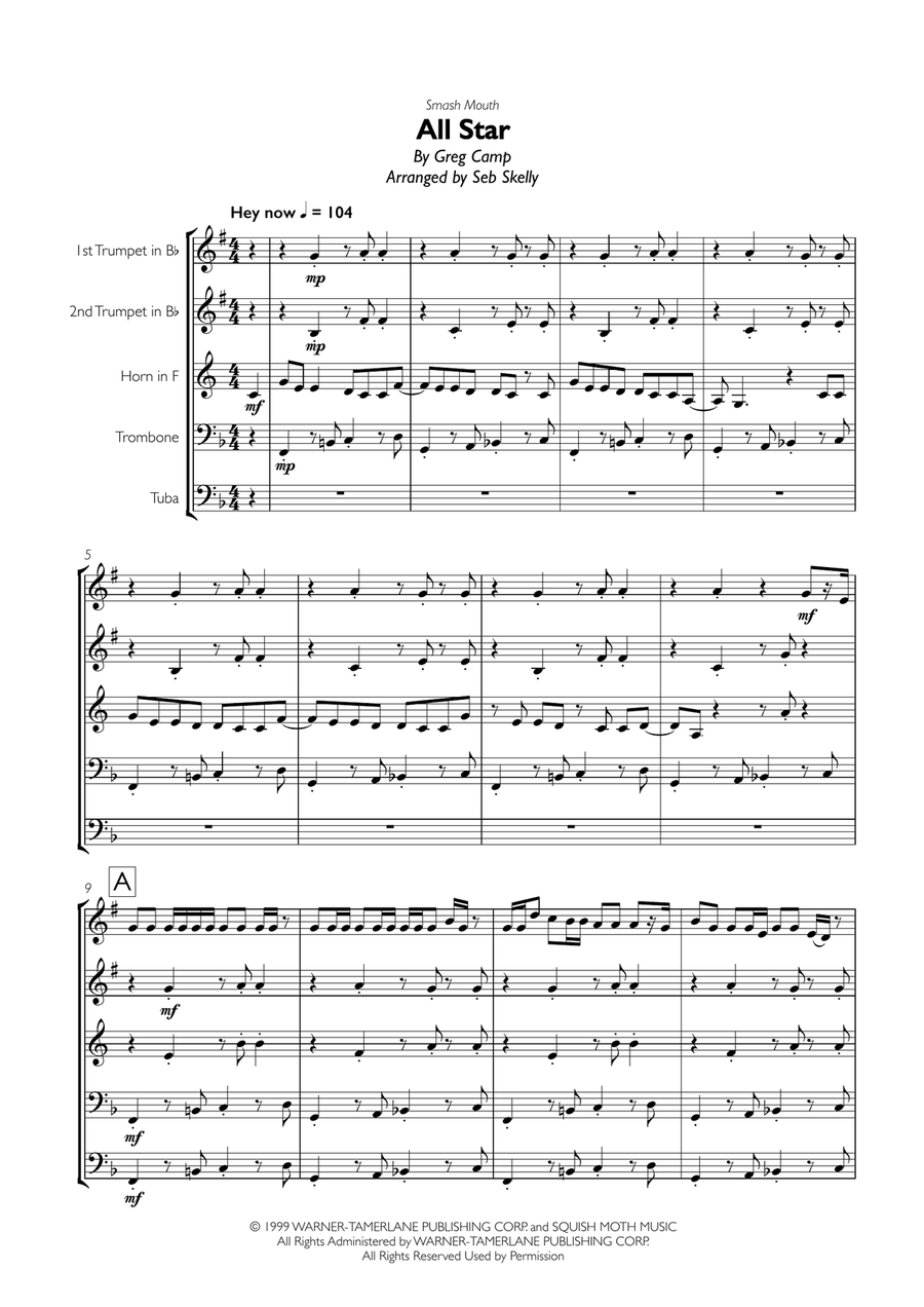 All Star Brass Ensemble scores gallery preview page 1