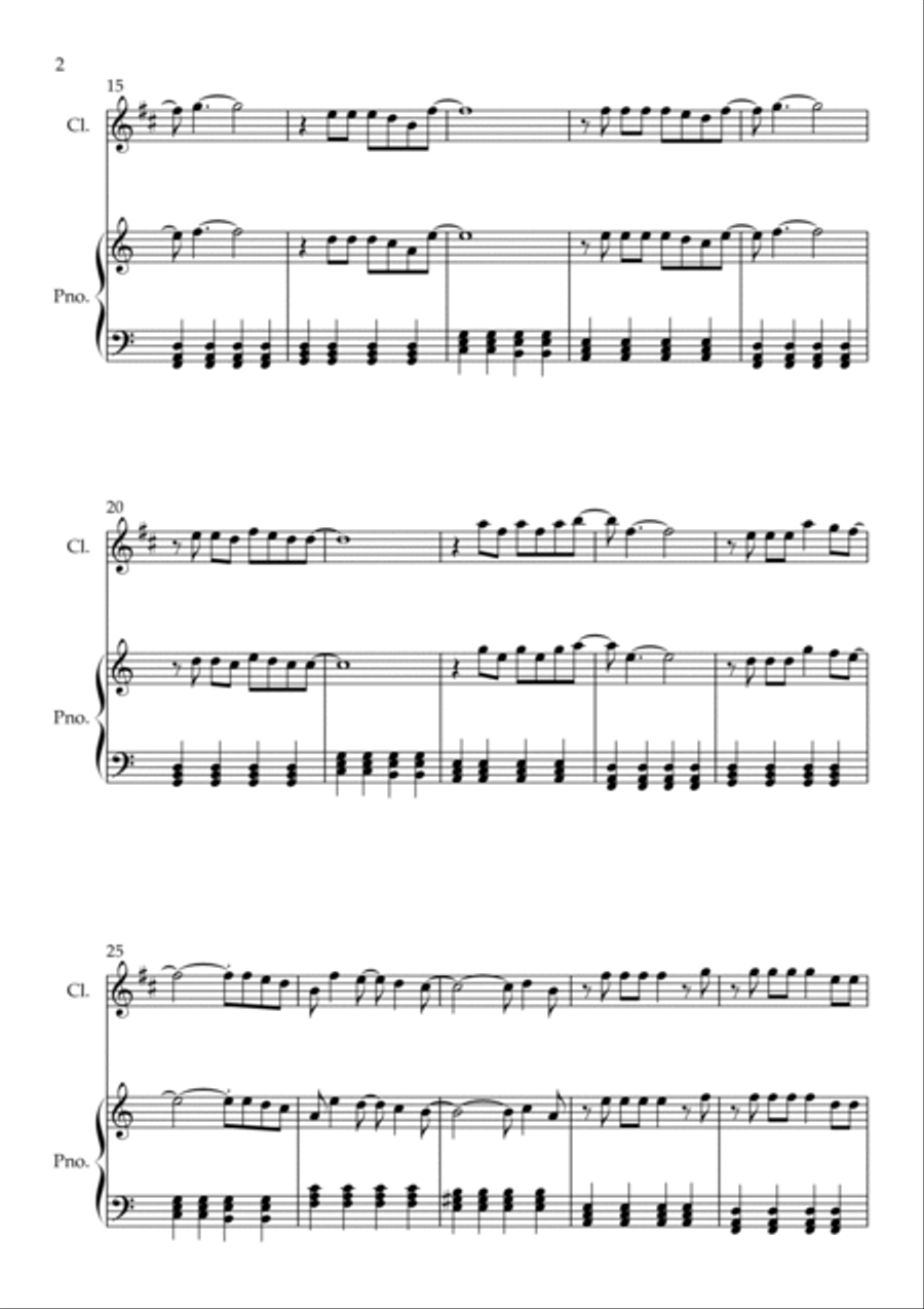 Flowers B-Flat Clarinet scores gallery preview page 2