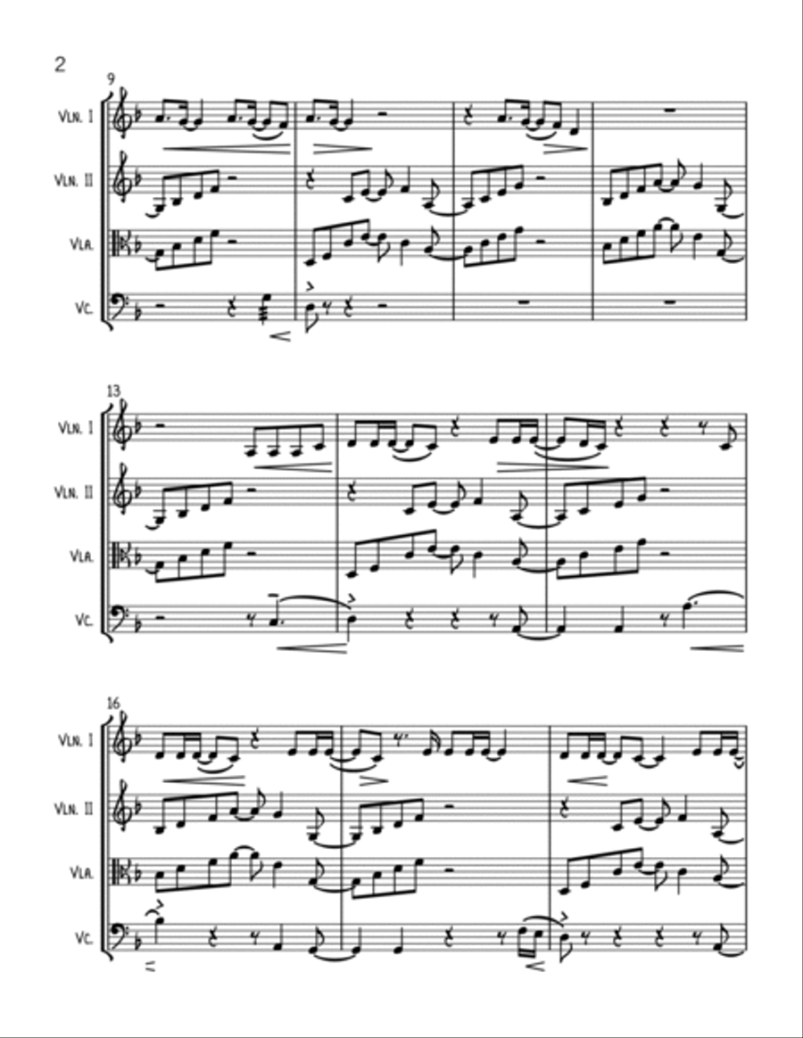 Positions String Quartet scores gallery preview page 2