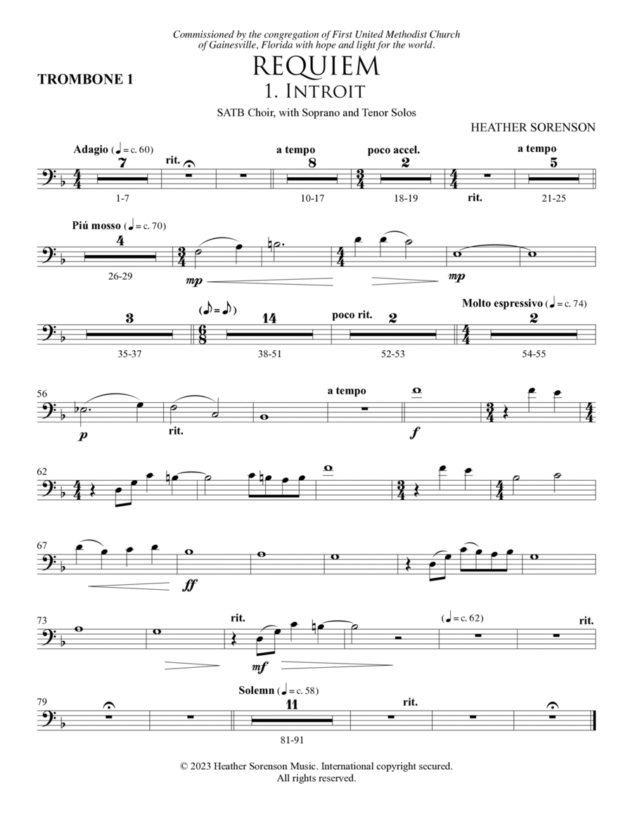 Requiem - Trombone 1