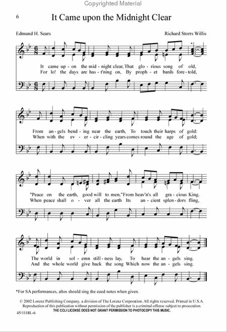 Let's Go Caroling Unison Choir scores gallery preview page 6