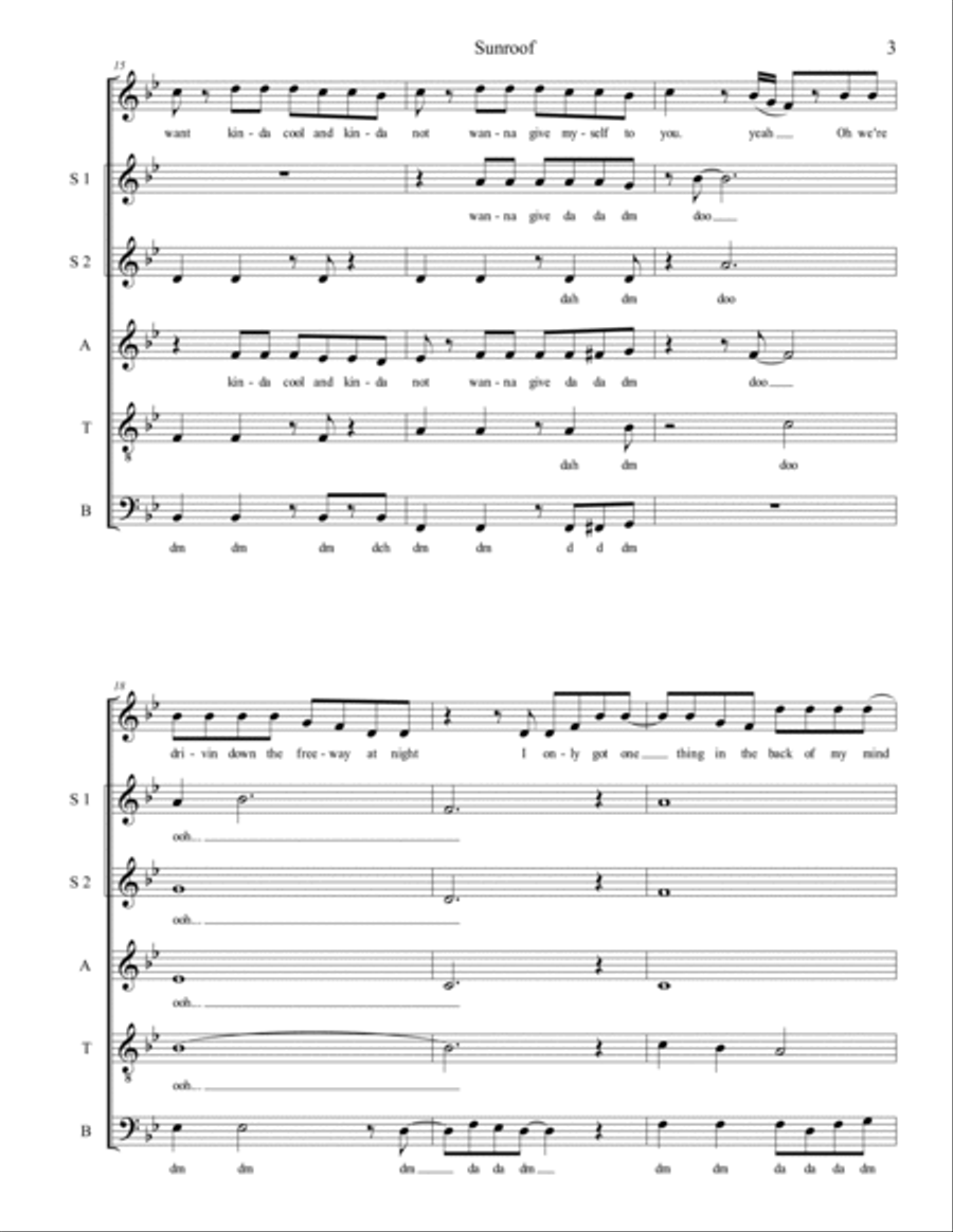 Sunroof 4-Part scores gallery preview page 3