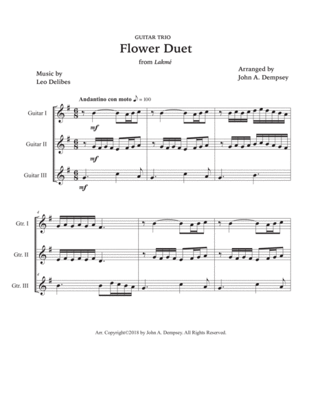 Flower Duet (Guitar Trio) image number null