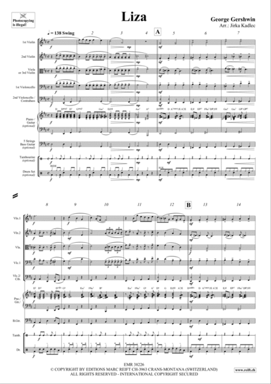 Liza Liza Bass Guitar scores gallery preview page 2