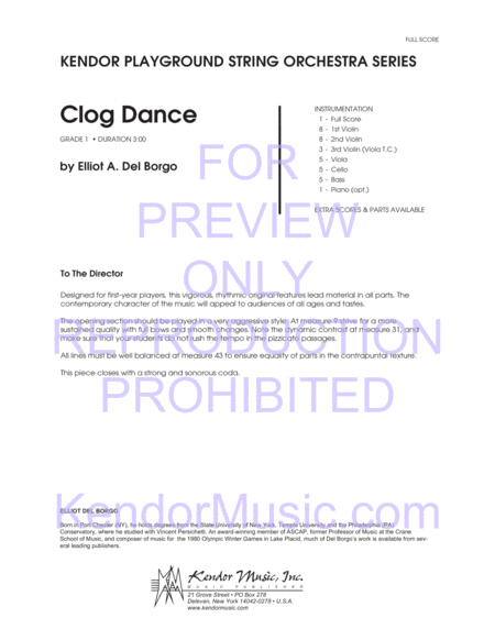 Clog Dance (Full Score)