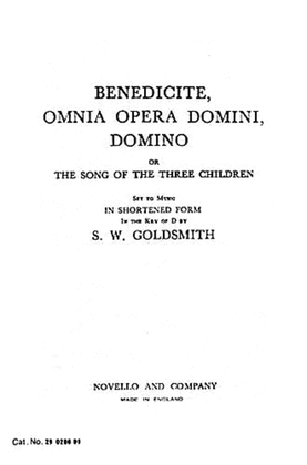 C.H. Lloyd: Benedicite Omnia Opera (SATB)