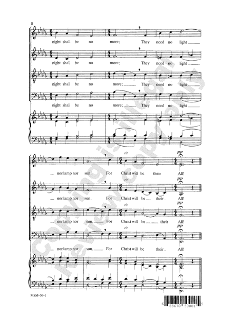 E'en So, Lord Jesus, Quickly Come 4-Part scores gallery preview page 8