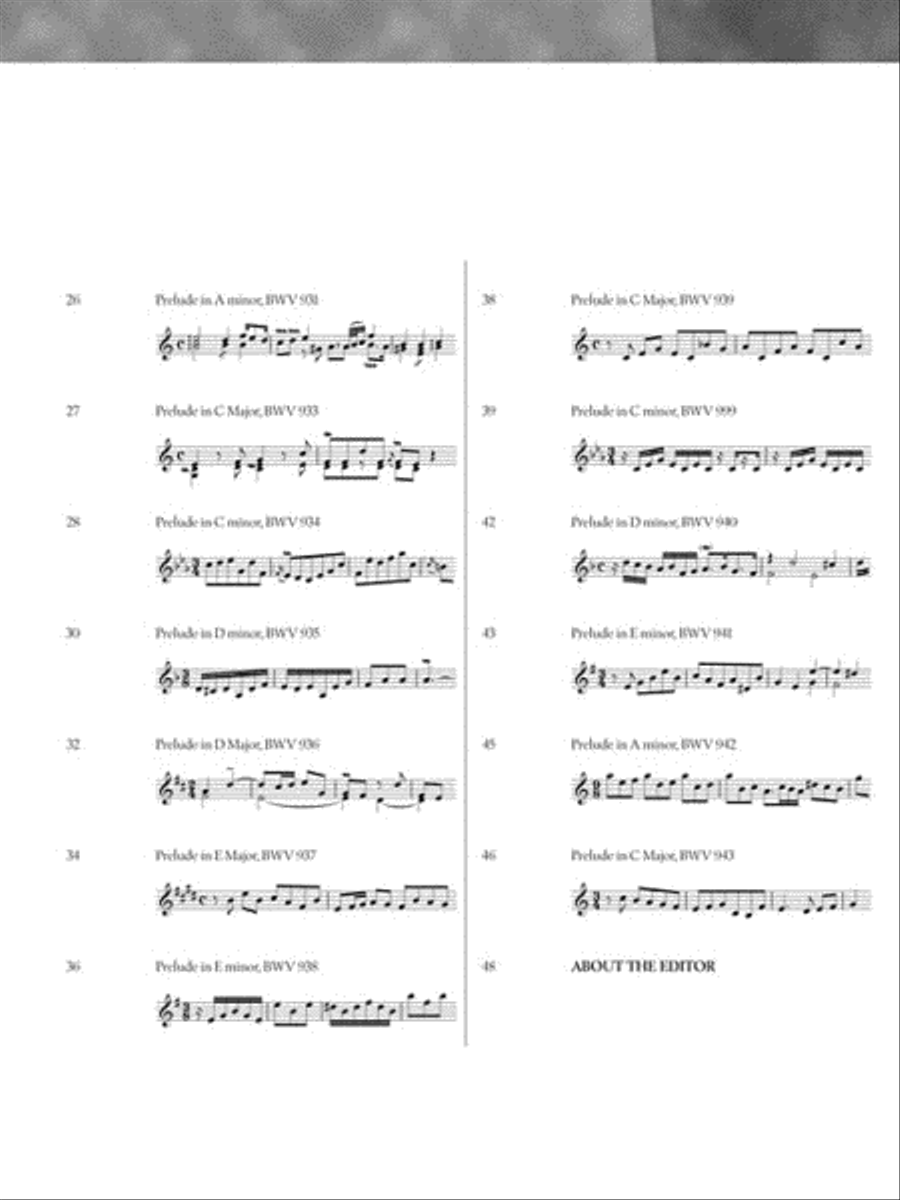Johann Sebastian Bach – Nineteen Little Preludes Piano Solo scores gallery preview page 4